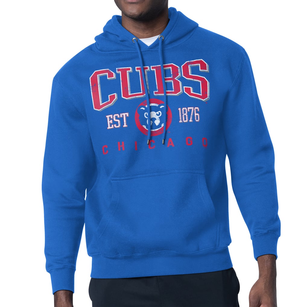  Chicago Cubs Starter Distressed Fleece Pullover Hoodie - Royal